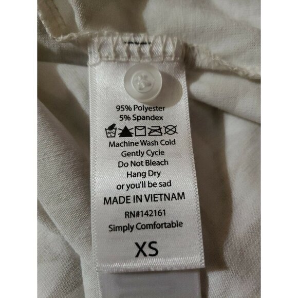 New Lularoe Valentina Blouse Womens XS Beige White Floral Print Long Sleeve - Picture 5 of 5